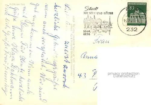 AK / Ansichtskarte Ploen_See Fliegeraufnahme Ploen_See