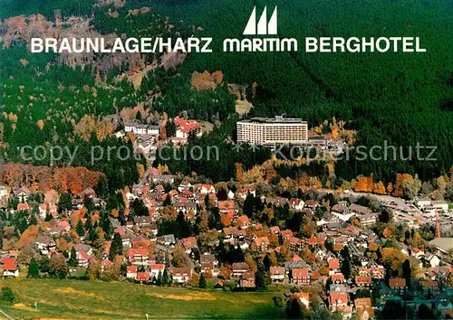 AK / Ansichtskarte Braunlage Maritim Berghotel Fliegeraufnahme Braunlage