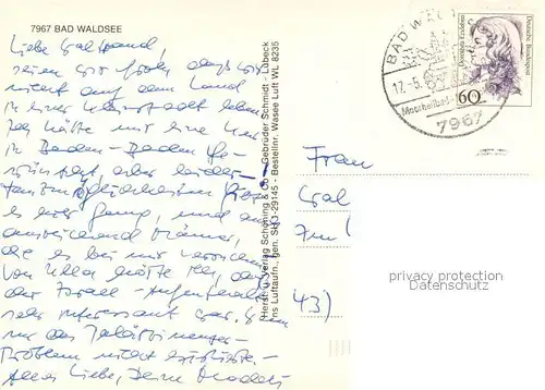 AK / Ansichtskarte Bad_Waldsee Fliegeraufnahme Bad_Waldsee