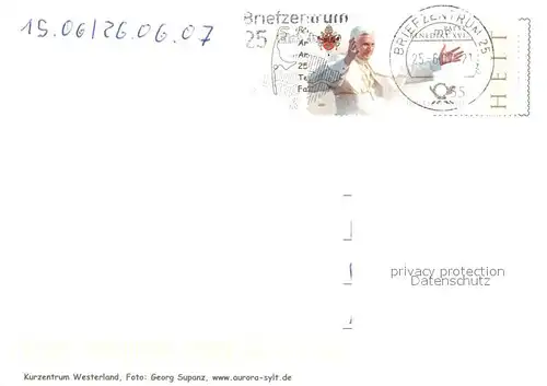 AK / Ansichtskarte Westerland_Sylt Fliegeraufnahme Westerland_Sylt