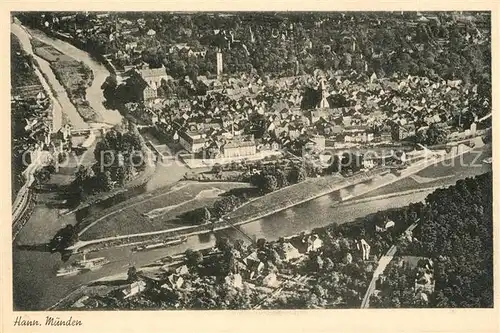 AK / Ansichtskarte Hann._Muenden Fliegeraufnahme Hann. Muenden