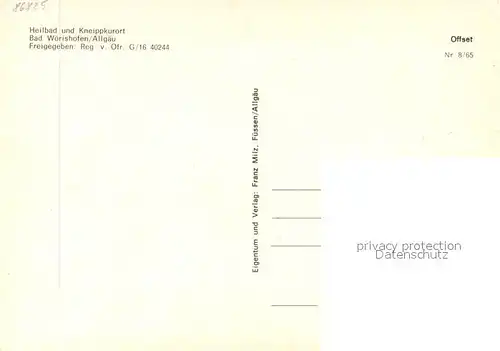 AK / Ansichtskarte Bad_Woerishofen Fliegeraufnahme Bad_Woerishofen