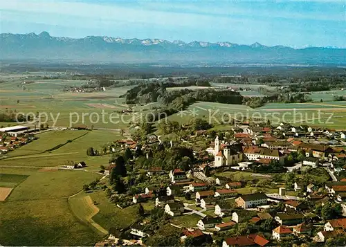 AK / Ansichtskarte Rott_Inn Fliegeraufnahme mit ehem Benediktiner Klosterkirche Rott_Inn