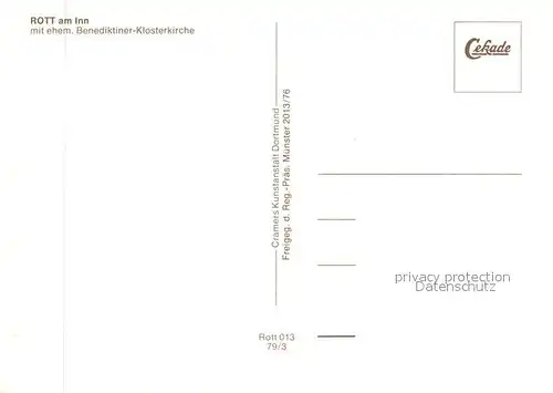 AK / Ansichtskarte Rott_Inn Fliegeraufnahme mit ehem Benediktiner Klosterkirche Rott_Inn