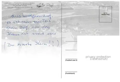 AK / Ansichtskarte Wolpertsdorf Fliegeraufnahme Wolpertsdorf