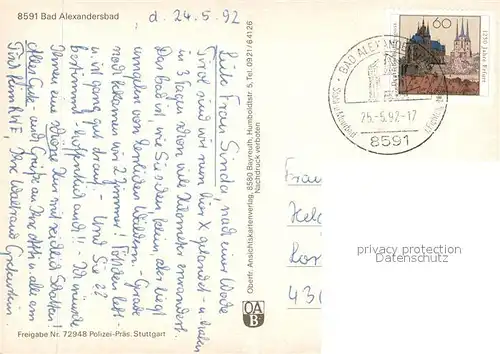 AK / Ansichtskarte Bad_Alexandersbad Fliegeraufnahme Bad_Alexandersbad