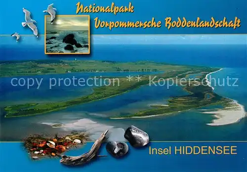 AK / Ansichtskarte Insel_Hiddensee Fliegeraufnahme mit Neuen und Alten Bessin Insel Hiddensee