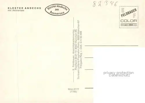 AK / Ansichtskarte Andechs_Ammersee Kloster Andechs 