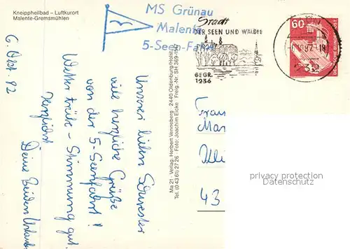 AK / Ansichtskarte Malente Gremsmuehlen Fliegeraufnahme Malente Gremsmuehlen