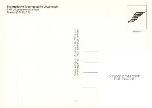 AK / Ansichtskarte Altenhau_Loewenstein Ev Tagungsstaette Loewenstein Fliegeraufnahme 