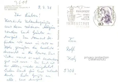 AK / Ansichtskarte Eckarts_Allgaeu Landhaus Paul Deufel Eckarts Allgaeu