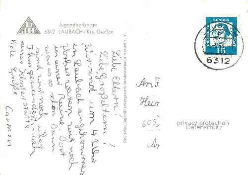 AK / Ansichtskarte Laubach_Hessen Jugendherberge Laubach Hessen