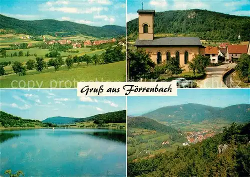 AK / Ansichtskarte Foerrenbach Panorama Kirche See Foerrenbach