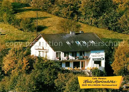 AK / Ansichtskarte Willingen_Sauerland Cafe Pension Haus Marienhoehe Willingen_Sauerland