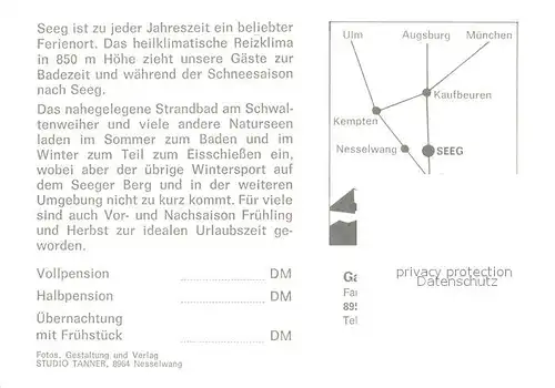 AK / Ansichtskarte Seeg Gasthof Adler Seeg