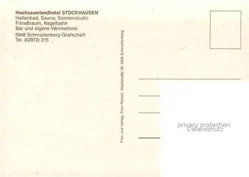 AK / Ansichtskarte Grafschaft_Sauerland Hochsauerland Stockhausen Grafschaft_Sauerland