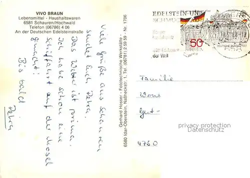 AK / Ansichtskarte Schauren_Nahe Panorama Kirche Brunnen Campingplatz Schauren Nahe