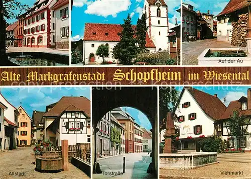 AK / Ansichtskarte Schopfheim Viehmarkt Altstadt Auf der Au Torstrasse  Schopfheim