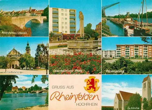 AK / Ansichtskarte Rheinfelden_Baden Kirche Fecampring Oberrheinischer Platz Kirchen Rheinfelden_Baden