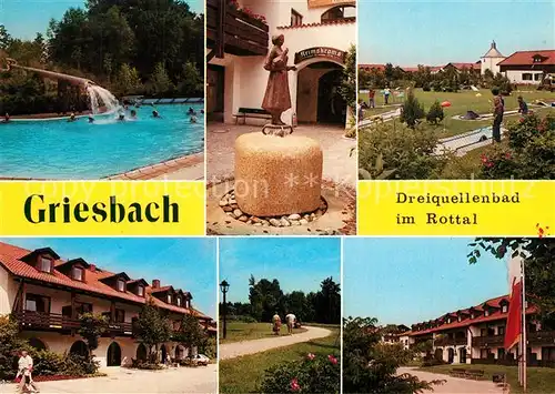 AK / Ansichtskarte Griesbach_Rottal Freibad Minigolfplatz Denkmal Park Griesbach Rottal
