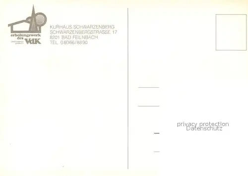 AK / Ansichtskarte Bad_Feilnbach Kurhaus Schwarzenberg Bad_Feilnbach