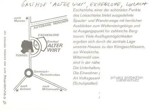 AK / Ansichtskarte Eschenlohe Gasthof Alter Wirt Eschenlohe