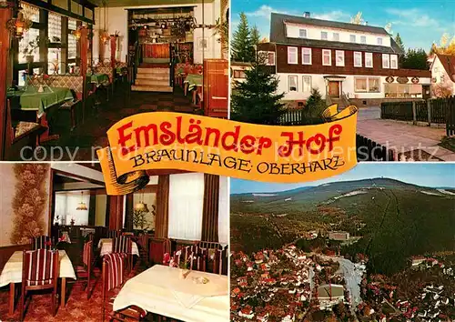 AK / Ansichtskarte Braunlage Hotel Restaurant Emslaender Hof Panorama Braunlage