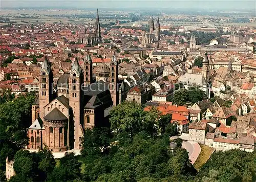 AK / Ansichtskarte Speyer_Rhein Fliegeraufnahme Kaiserdom  Speyer Rhein