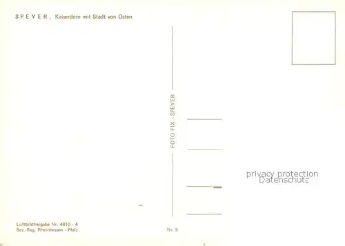 AK / Ansichtskarte Speyer_Rhein Fliegeraufnahme Kaiserdom  Speyer Rhein