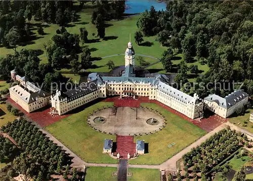 AK / Ansichtskarte Karlsruhe_Baden Fliegeraufnahme Schloss Karlsruhe_Baden