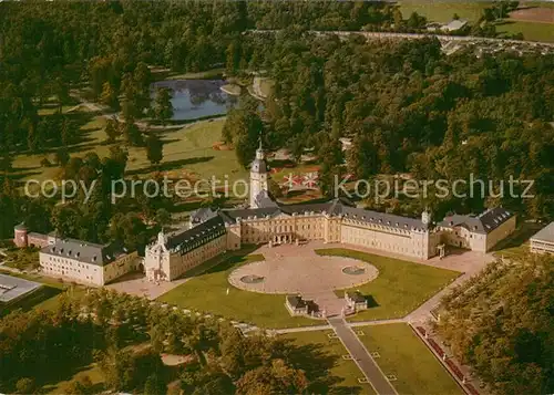 AK / Ansichtskarte Karlsruhe_Baden Fliegeraufnahme Schloss Karlsruhe_Baden