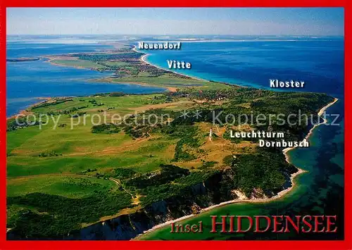 AK / Ansichtskarte Insel_Hiddensee Fliegeraufnahme Insel Hiddensee