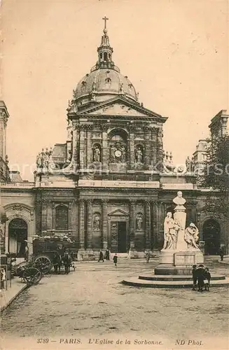 AK / Ansichtskarte Paris Eglise de la Sorbonne Monument Paris