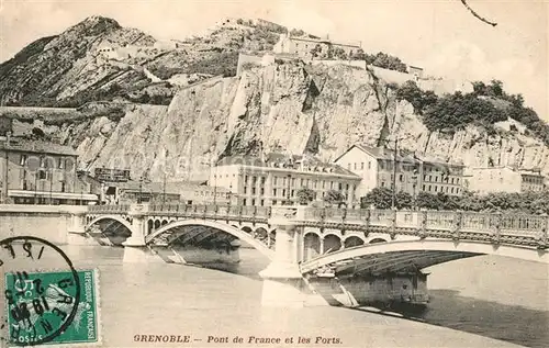 AK / Ansichtskarte Grenoble Pont de France sur l Isere et les Forts Grenoble