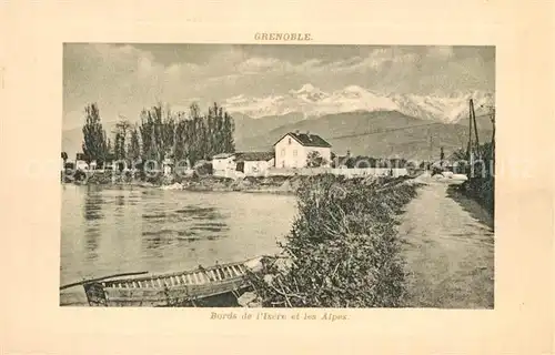AK / Ansichtskarte Grenoble Bords de l Isere et les Alpes Grenoble
