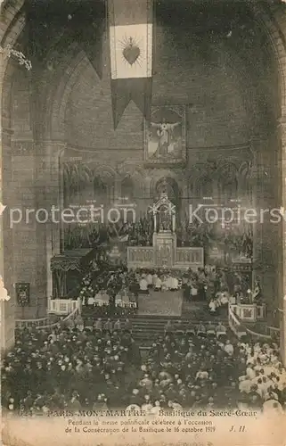 AK / Ansichtskarte Montmartre_Paris Basilique du Sacre Coeur Interieur Montmartre Paris