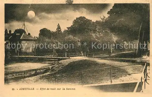 AK / Ansichtskarte Abbeville_Somme Effet de nuit sur la Somme Abbeville_Somme