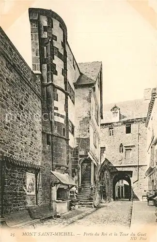 AK / Ansichtskarte Le_Mont Saint Michel Porte du Roi et Tour du Guet Le_Mont Saint Michel