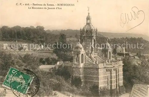 AK / Ansichtskarte Bonsecours_France Monument de Jeanne d Arc Bonsecours France