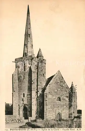 AK / Ansichtskarte Perros Guirec Eglise de la Clarte facade nord Perros Guirec