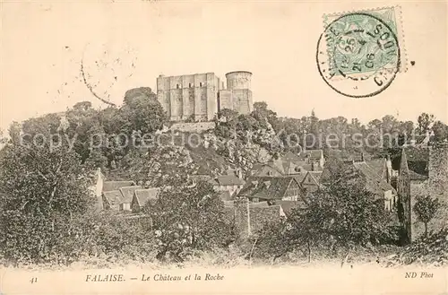 AK / Ansichtskarte Falaise_Calvados Chateau et la Roche Falaise_Calvados