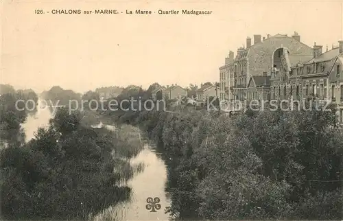 AK / Ansichtskarte Chalons sur Marne_Ardenne Panorama La Marne Quartier Madagascar Chalons sur Marne Ardenne