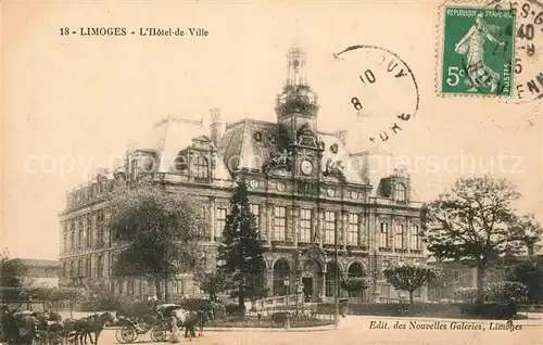 AK / Ansichtskarte Limoges_Haute_Vienne Hotel de Ville Limoges_Haute_Vienne