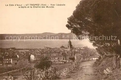 AK / Ansichtskarte Saint_Tropez_Var Vue generale Golfe et Chaine des Maures Cote d Azur Saint_Tropez_Var
