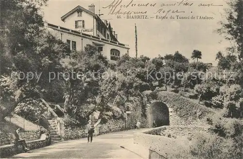 AK / Ansichtskarte Biarritz_Pyrenees_Atlantiques Entree du Tunnel de l Atalaye  Biarritz_Pyrenees