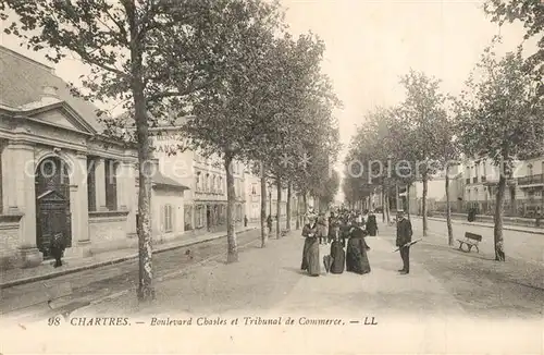 AK / Ansichtskarte Chartres_Eure_et_Loir Boulevard Chasles Tribunal de Commerce  Chartres_Eure_et_Loir