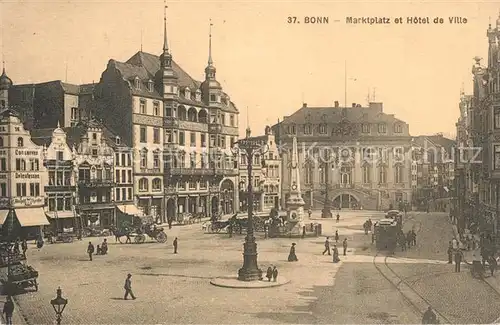 AK / Ansichtskarte Bonn_Rhein Marktplatz Hotel de Ville  Bonn_Rhein