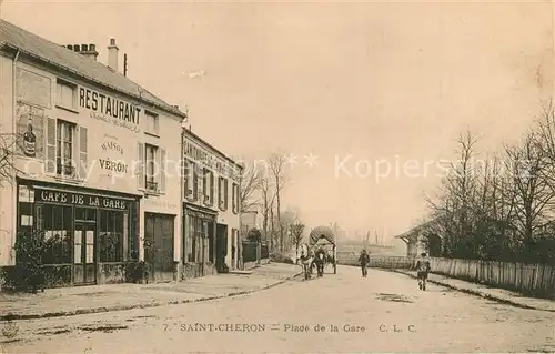 AK / Ansichtskarte Saint Cheron_Essonne Place de la Gare Saint Cheron Essonne