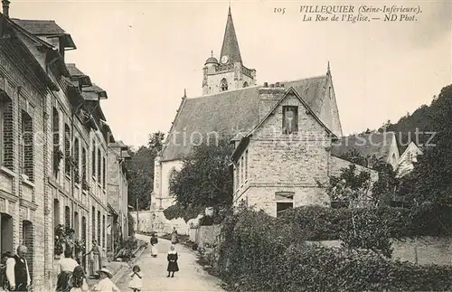 AK / Ansichtskarte Villequier La Rue de l Eglise Villequier