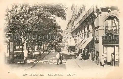 AK / Ansichtskarte San_Sebastian_Guipuzcoa Calle Alameda San_Sebastian_Guipuzcoa